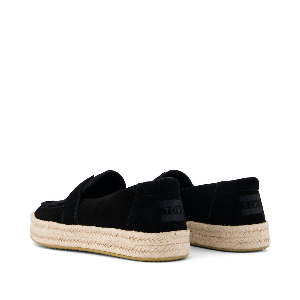Womens Blakely Loafer Espadrille Black Suede - loafers - view 3