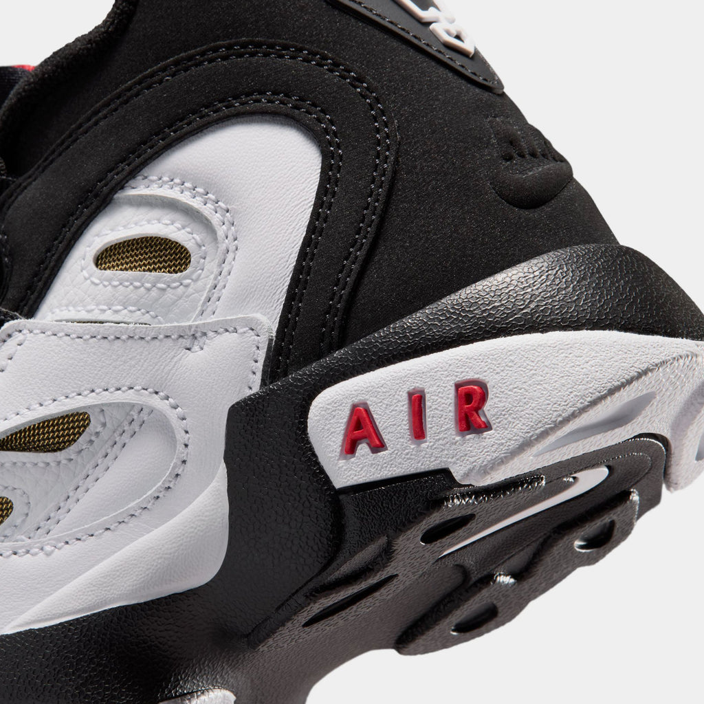 Air Diamond Turf II Grade School Basketball Shoes (Black/White/Fire Red/Metallic Gold) - sneakers - view 6