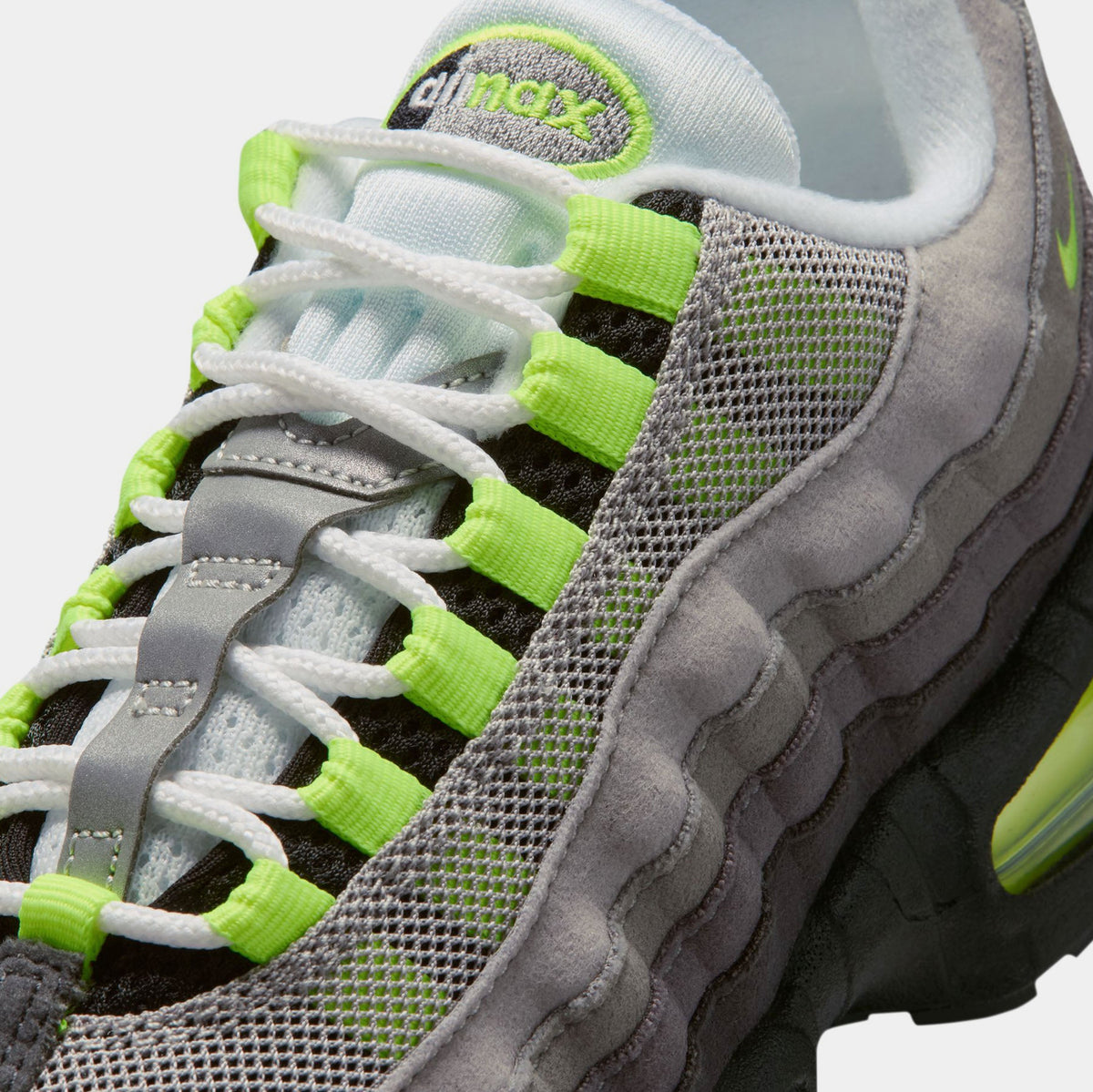 Air Max 95 Big Bubble Neon Grade School Running Shoes (Black/Neon Yellow/Anthracite/Light Graphite) - sneakers - view 5